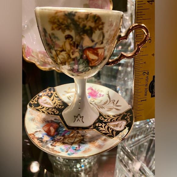 Egg Cup on Pedestal with Saucer, Lenwile Ardalt Japan, china-ware, Vintage - Picture 7 of 11